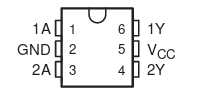 sn74auc2g04dbv package